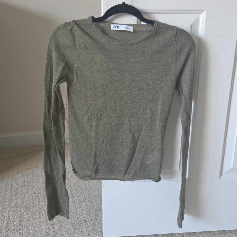 NWOT Zara Olive Green Women's Top - Picture 2 of 8